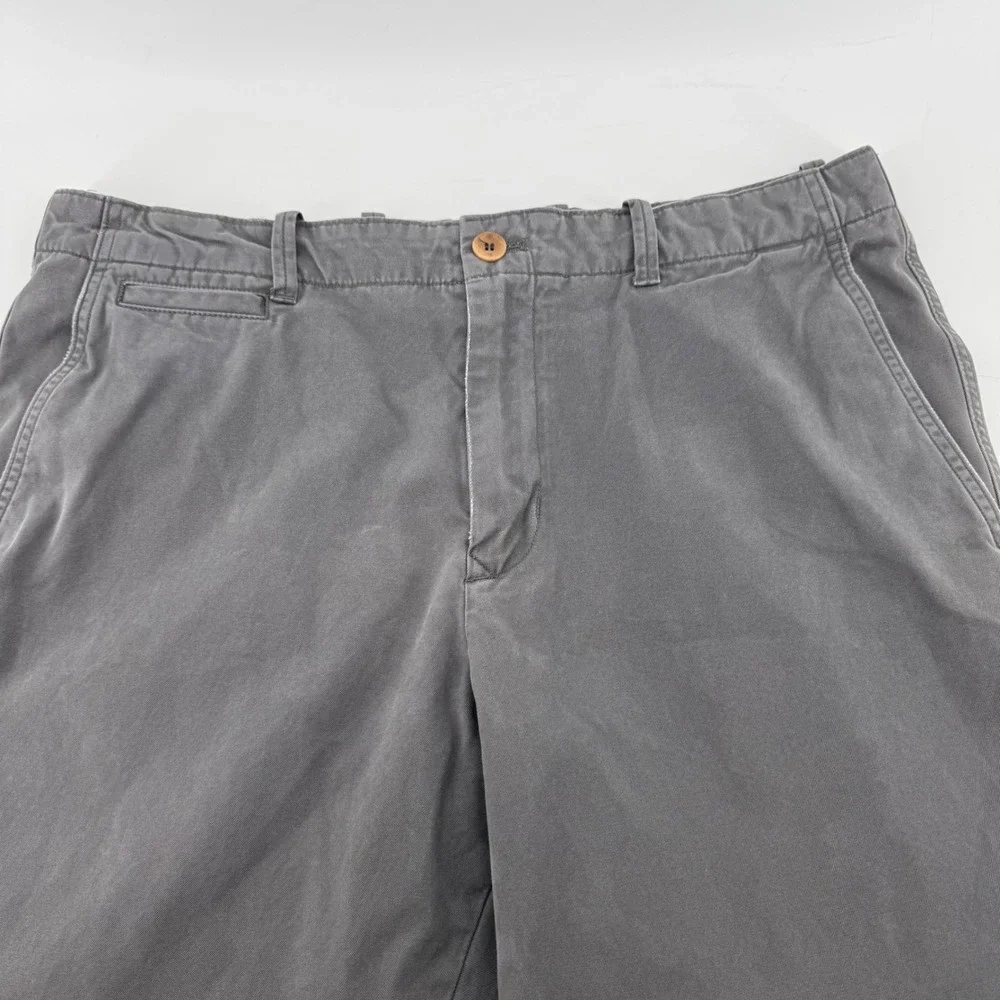 Banana Republic Relaxed Fit Men Preppy Grandpa Core Gray Chinos Pants Size 35x32